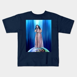 Ethereal Elegant Songstress of the World Kids T-Shirt